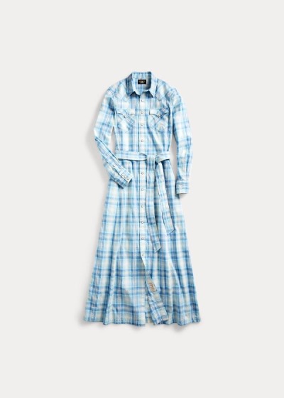 Women's Ralph Lauren Plaid Cotton Shirt Dress | 687059IPD